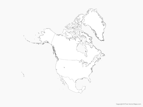 460x345 Vector Maps Of North America Free Vector Maps