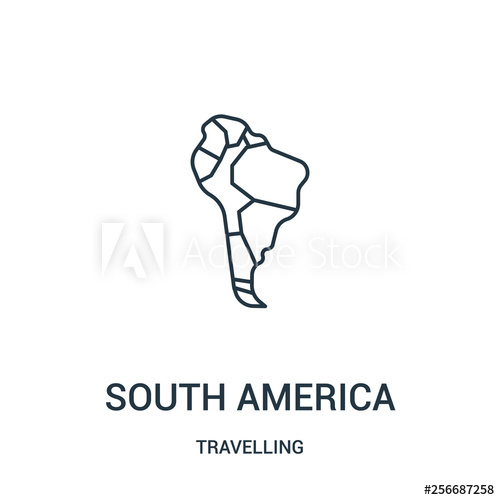 500x500 South America Icon Vector From Travelling Collection Thin Line