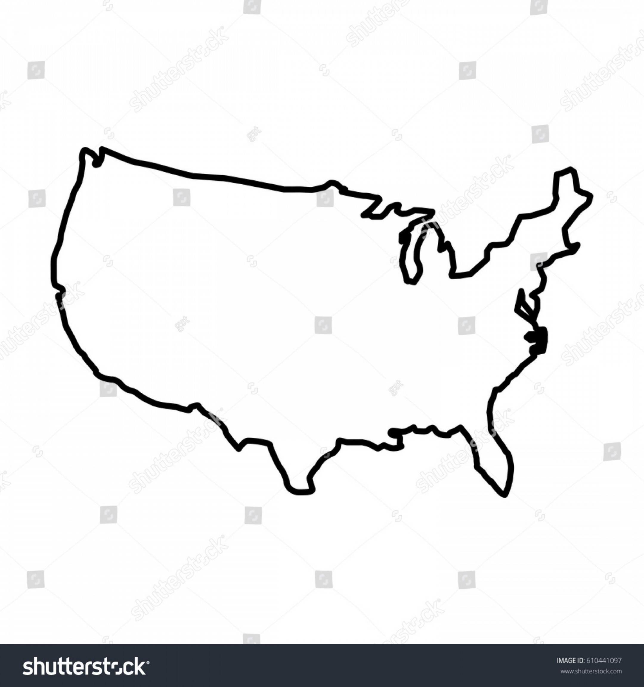 America Outline Vector at Vectorified.com | Collection of America ...