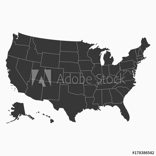 Usa Map Blank Map Of United States Of America Vector 500x500 Usa Map Blank Map Of United States Of America Vector