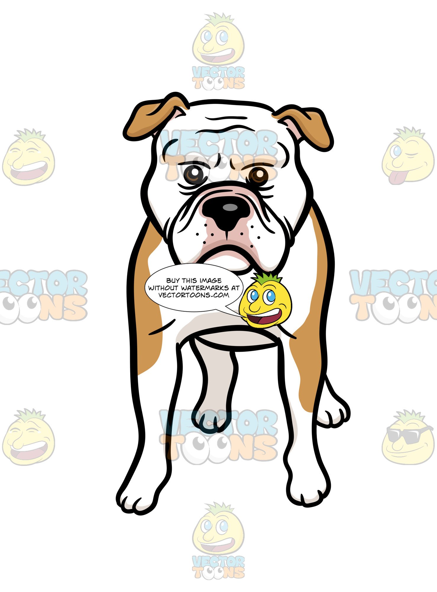1478x2000 Brown And White American Bulldog Clipart Cartoons