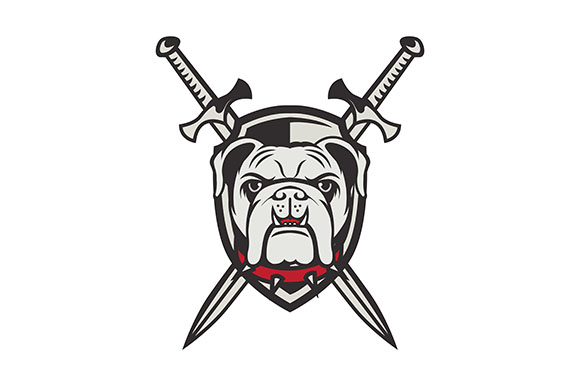 580x386 Bulldog Vector Mascot Logo Graphic