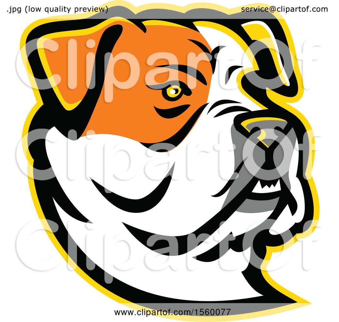 1080x1024 Clipart Of A Retro American Bulldog Dog Mascot