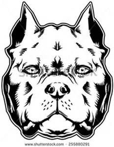 232x299 American Bully Outline Art
