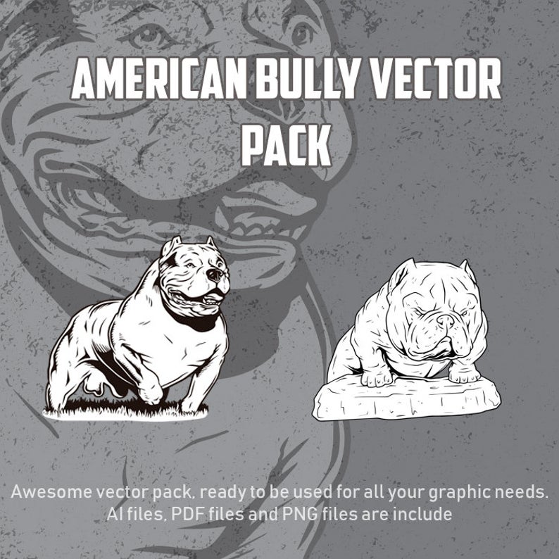 794x794 American Bully Vector Pack Digital Download Etsy