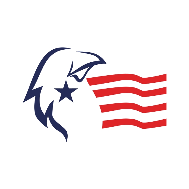 640x640 Modern Patriotic American Eagle Head Logo, Eagle, Vector, Logo Png