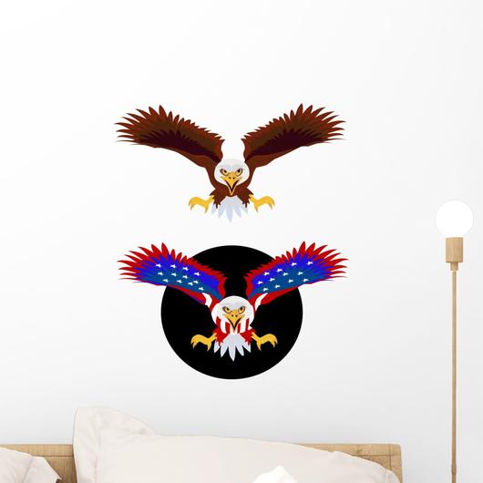 530x530 American Eagle Vector Illustration Wall Decal