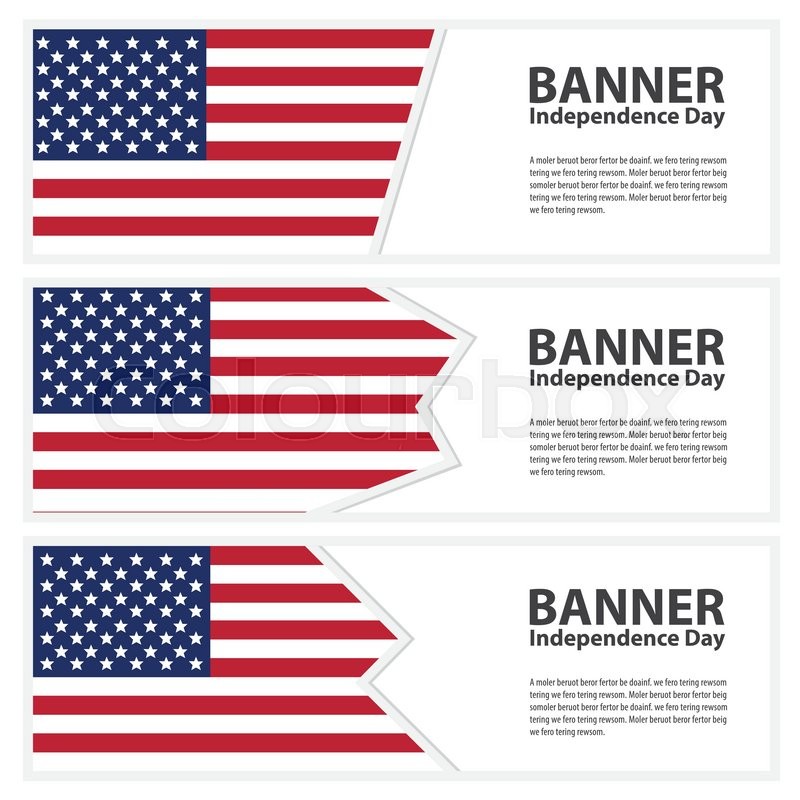 800x800 United States Of American Flag Banners Stock Vector Colourbox