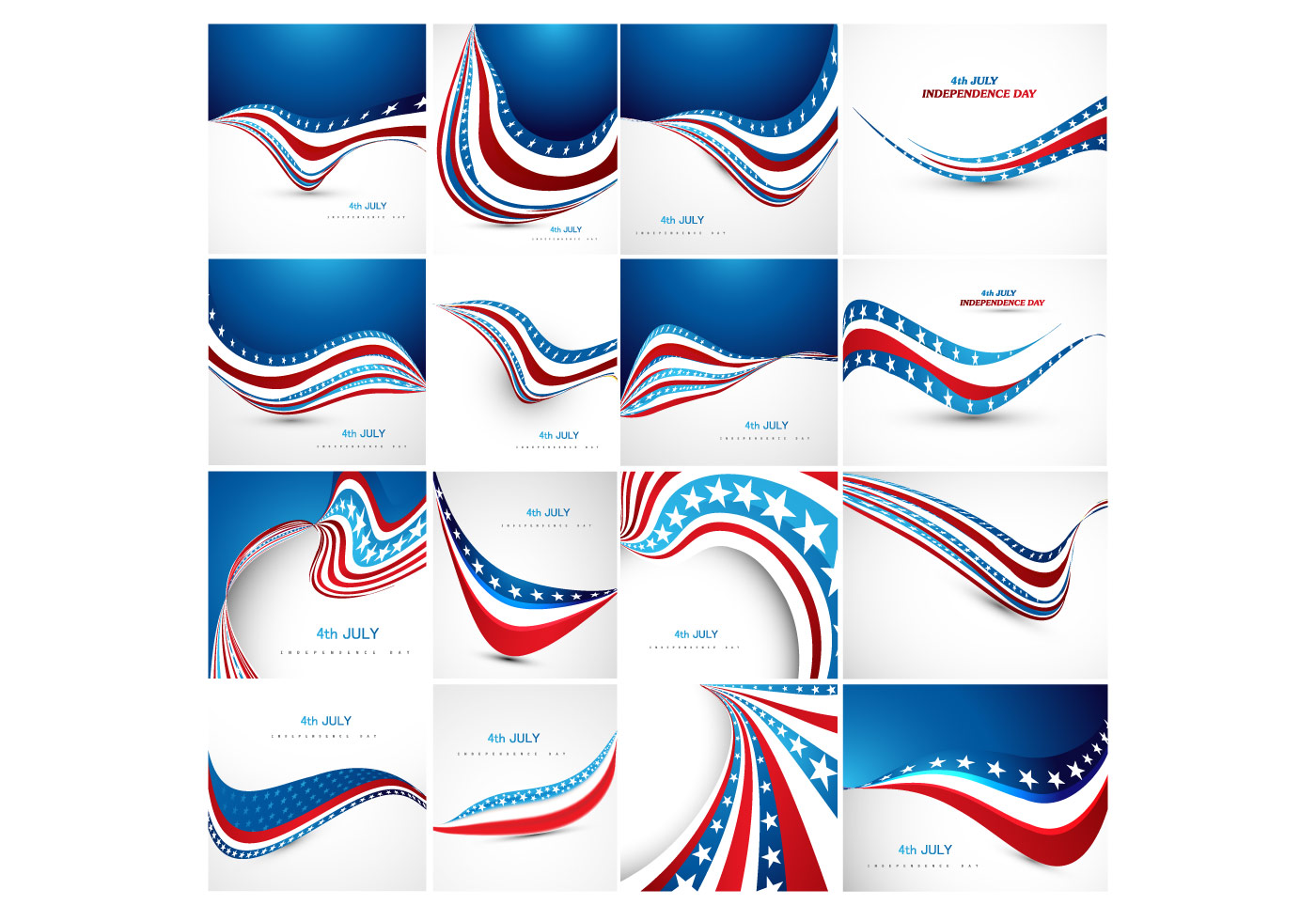 1400x980 American Flag Banner Free Vector Art