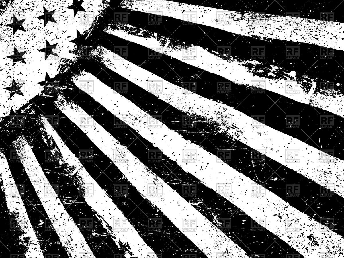 1200x900 Monochrome Negative Photocopy American Flag Vector Image