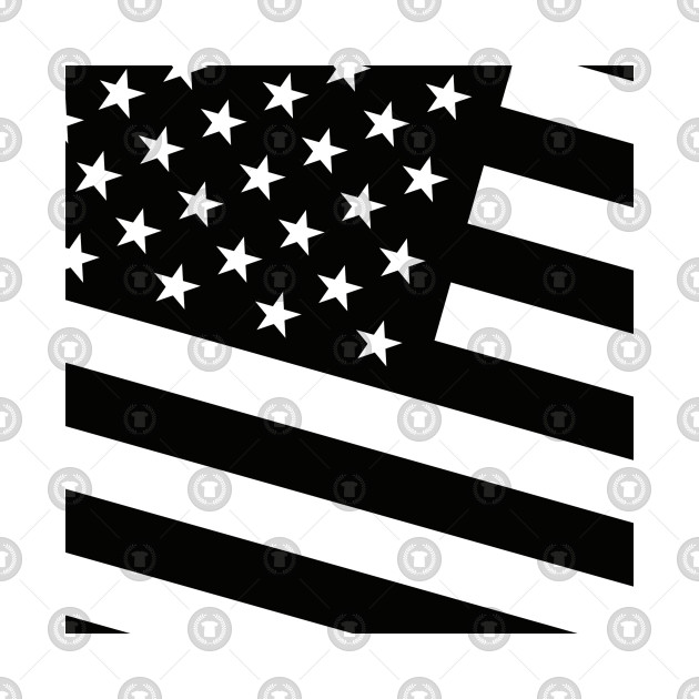 630x630 Black And White American Flag Vector