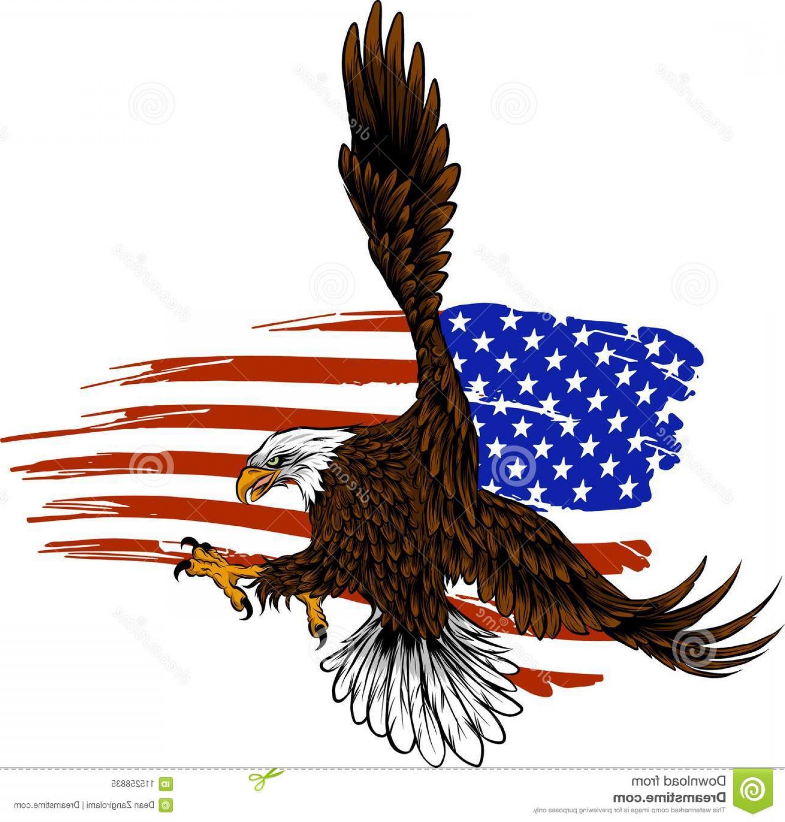 American Flag Eagle Vector at Vectorified.com | Collection of American ...