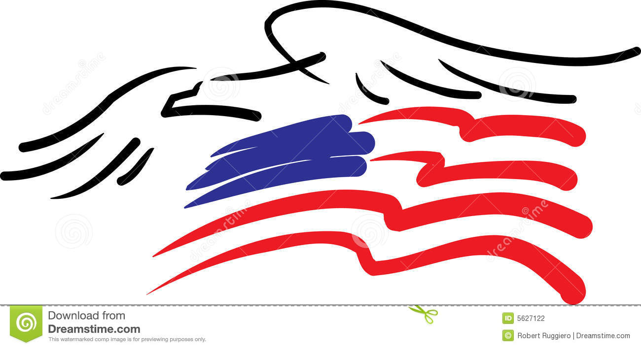 1300x709 Eagle American Flag Clipart