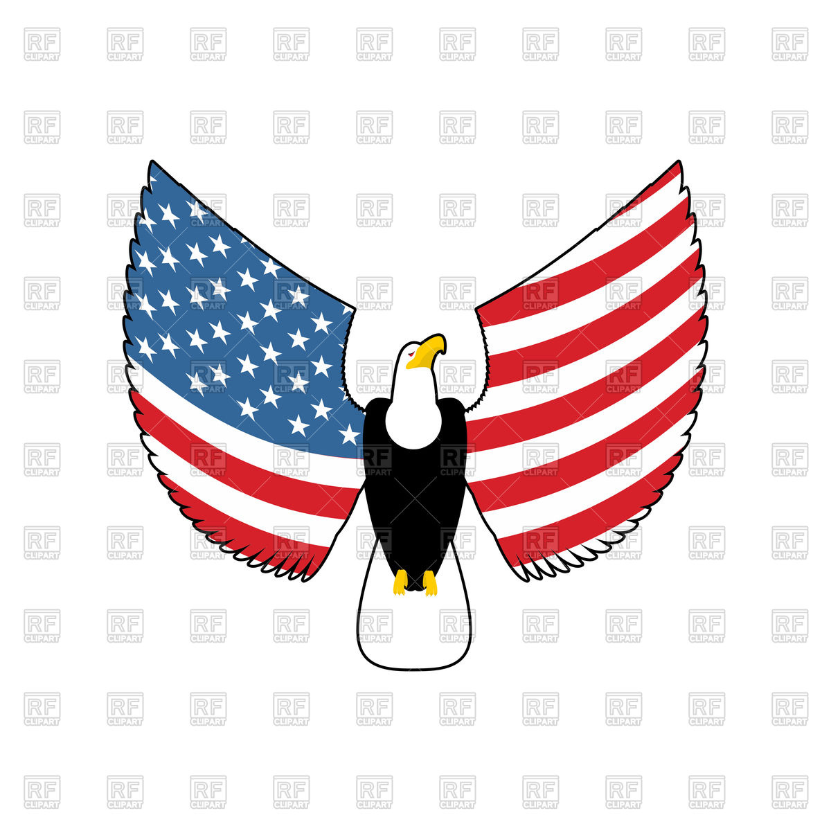 1200x1200 Eagle With American Flag Wings Vector Image Of Signs, Symbols