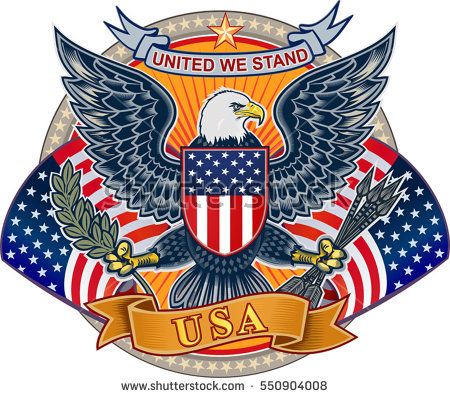 450x398 Team Usa Logo American Eagle Usa Flags Stock Vector