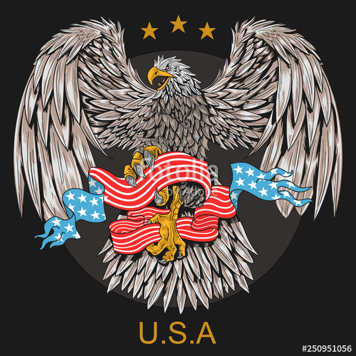 American Flag Eagle Vector at Vectorified.com | Collection of American ...