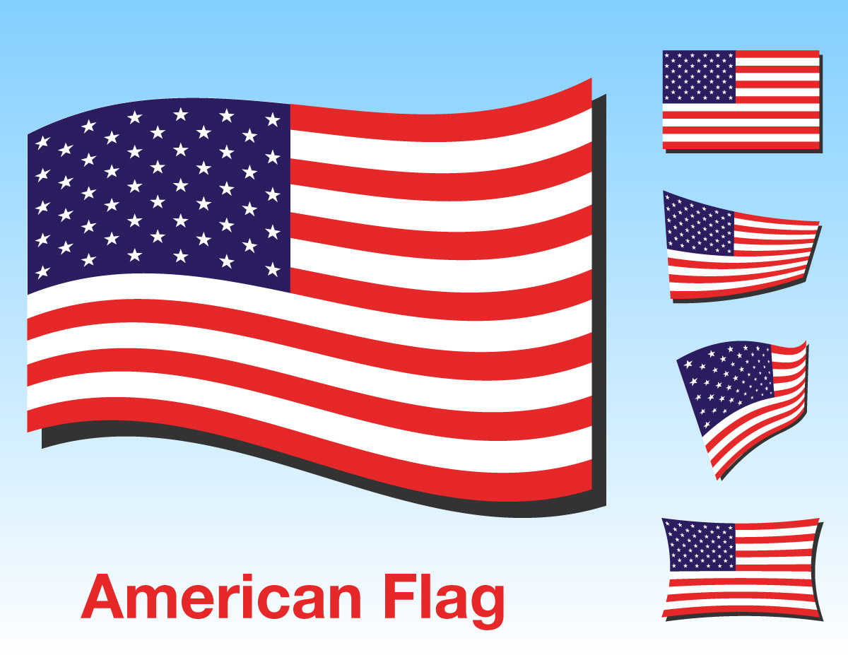 Tattered American Flag Vector at Vectorified.com | Collection of ...