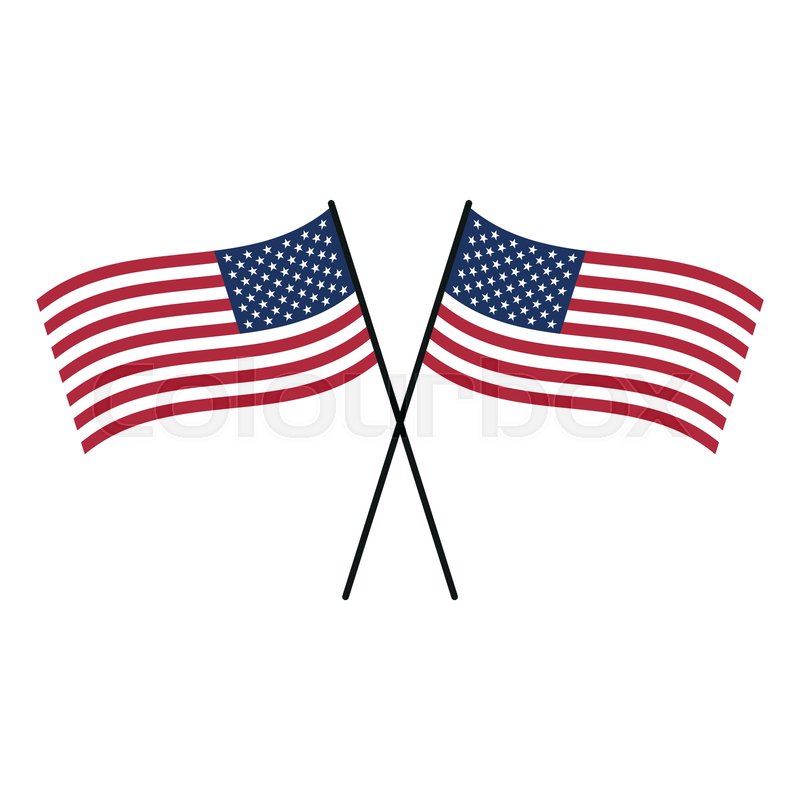 800x800 American Flag Icon Simple Color Stock Vector Colourbox