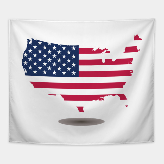 630x630 American Flag Map Vector Usa