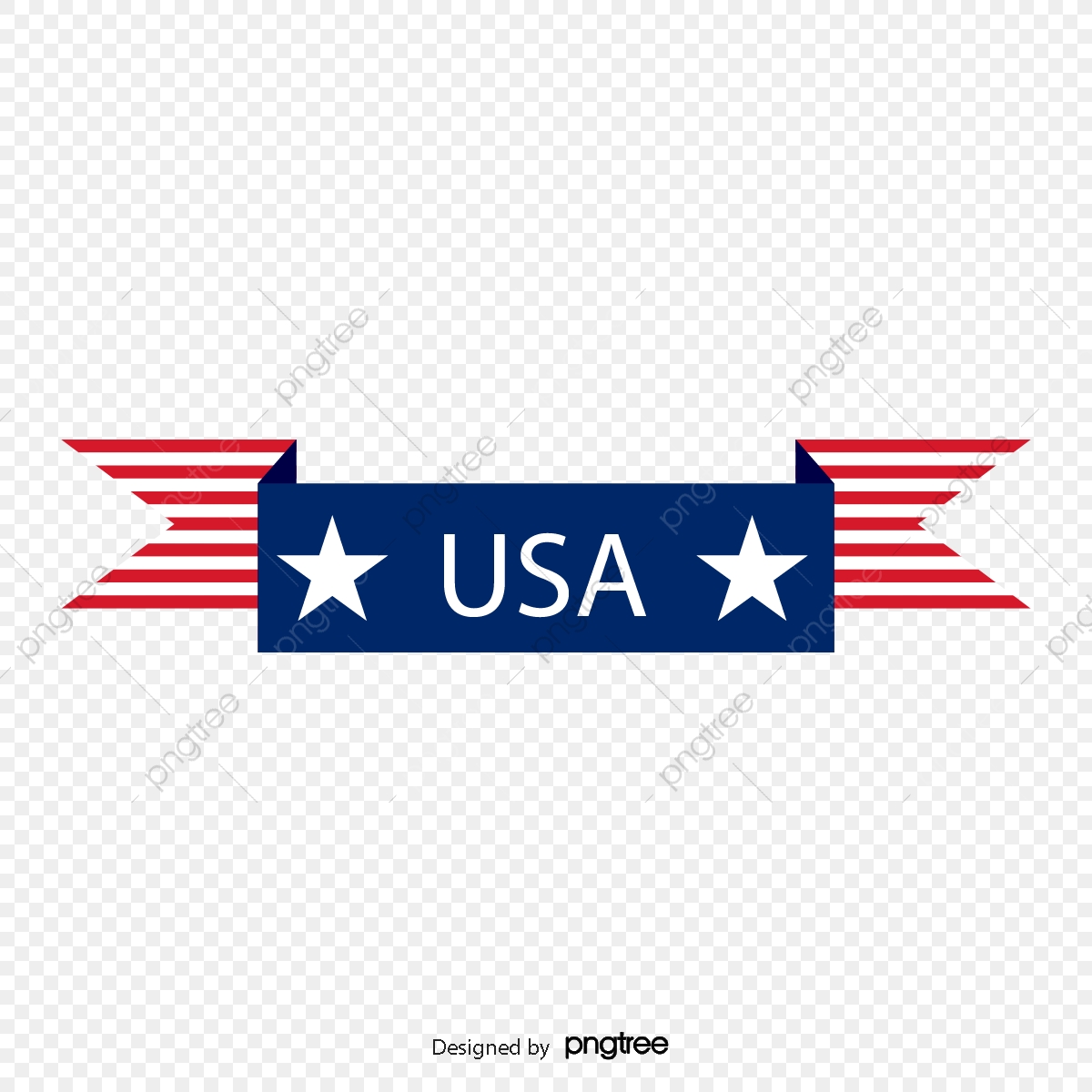 1200x1200 Cartoon American Flag Decorative Ribbon, Ribbon, Five Pointed Star