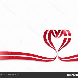 300x300 Photostock Vector American Flag Heart Shaped Ribbon Vector