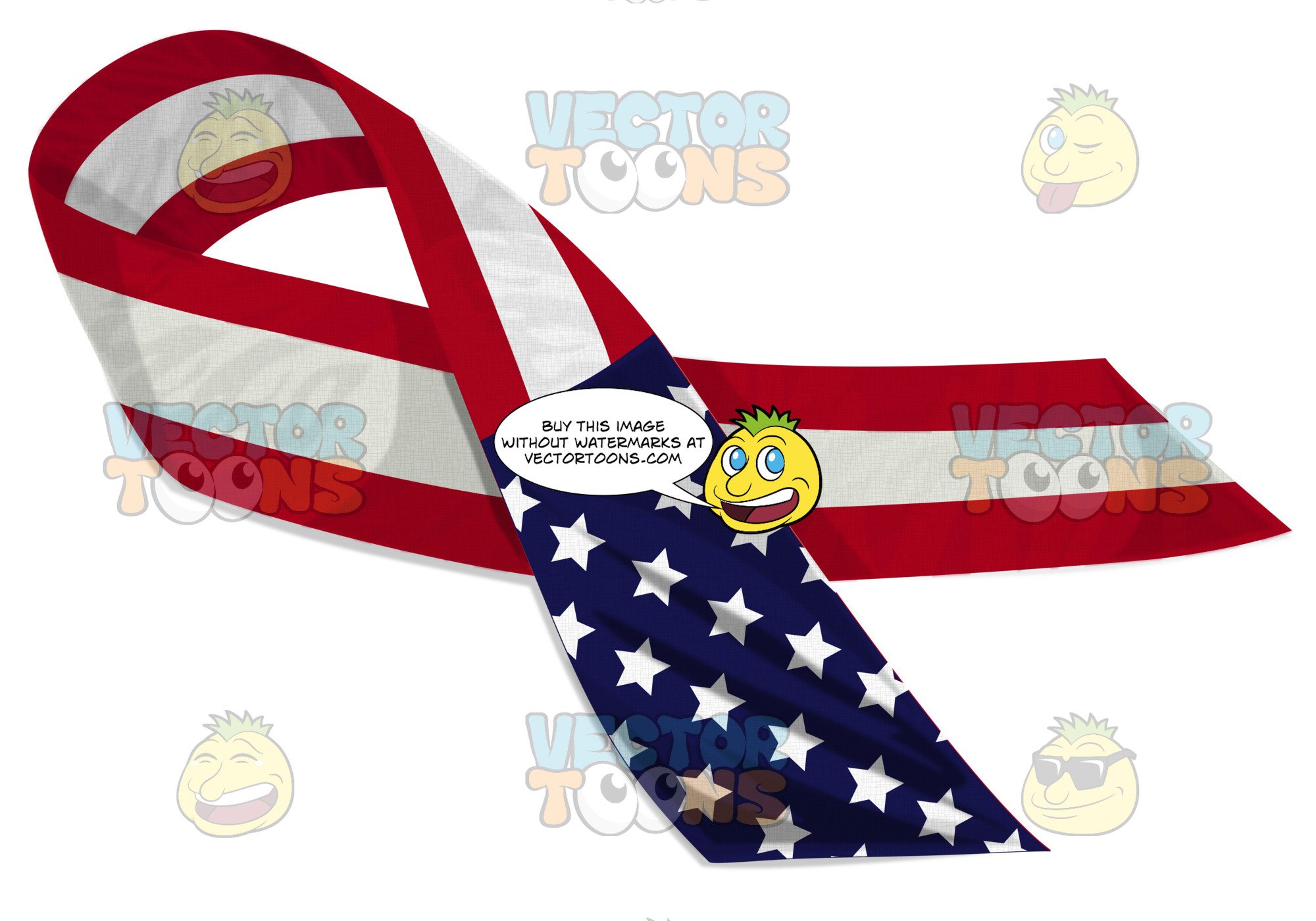 2000x1400 Stars And Stripes American Flag Ribbon Pin Badge Clipart