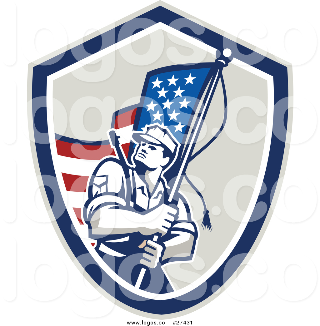 Royalty Free Vector Logo Of A Retro Male Army Soldier Waving 1024x1044 Royalty Free Vector Logo Of A Retro Male Army Soldier Waving