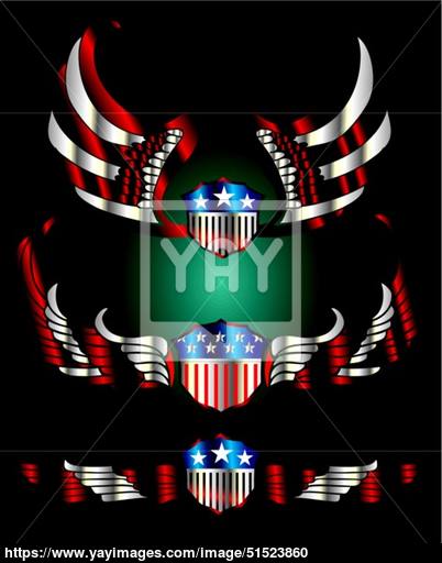 American Flag Wings And Shield Vector Art Vector 402x512 American Flag Wings And Shield Vector Art Vector