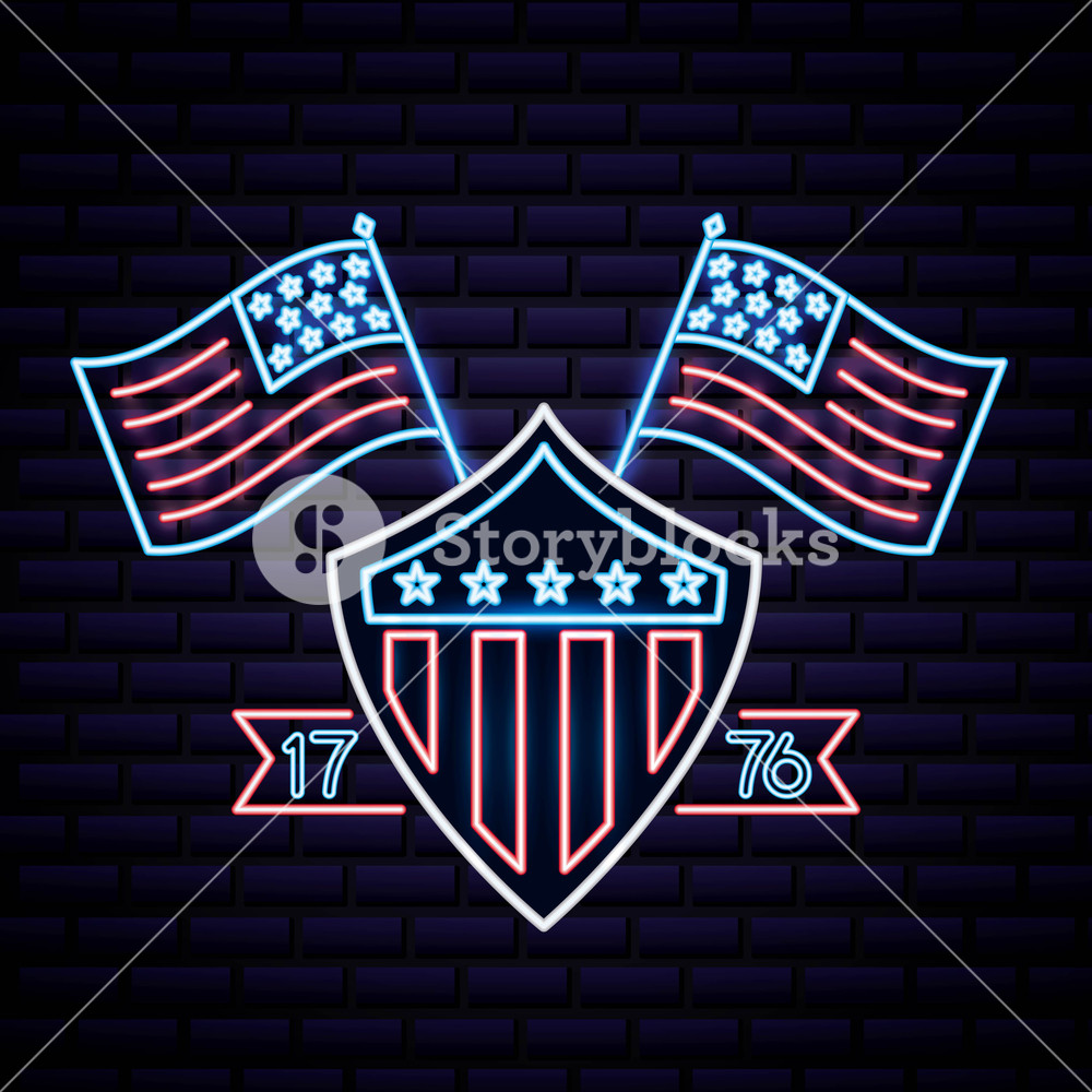 American Independence Day Shield Usa Flag Numbers Vector 1000x1000 American Independence Day Shield Usa Flag Numbers Vector
