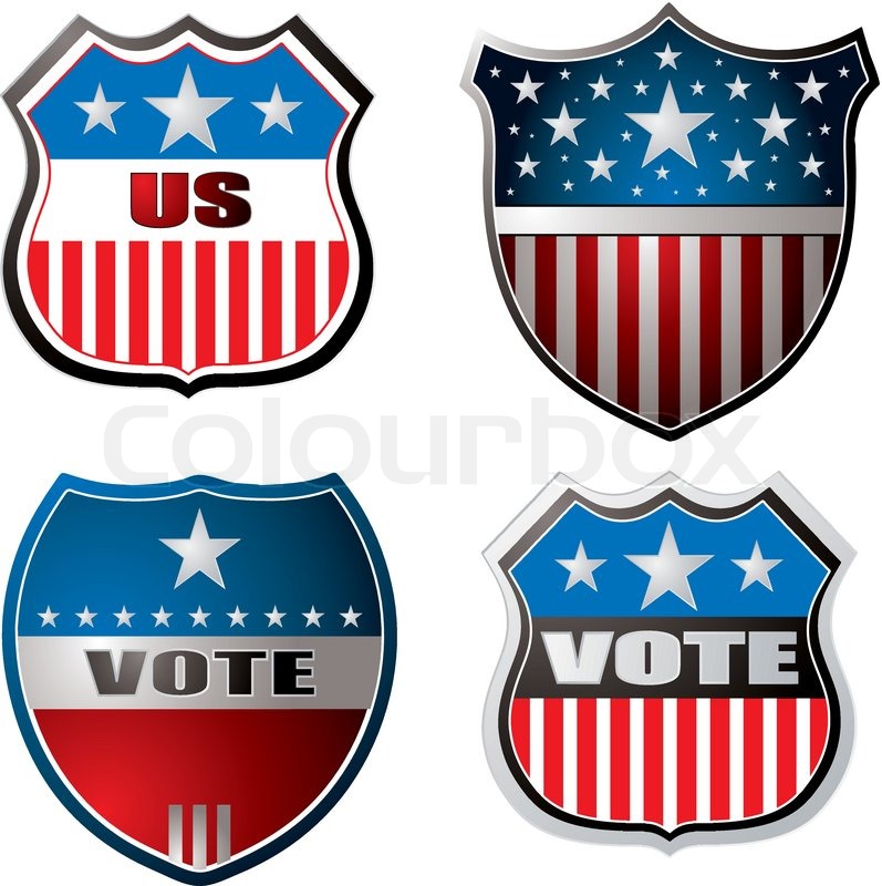 American Inspired Shields In Red White Stock Vector Colourbox 797x800 American Inspired Shields In Red White Stock Vector Colourbox