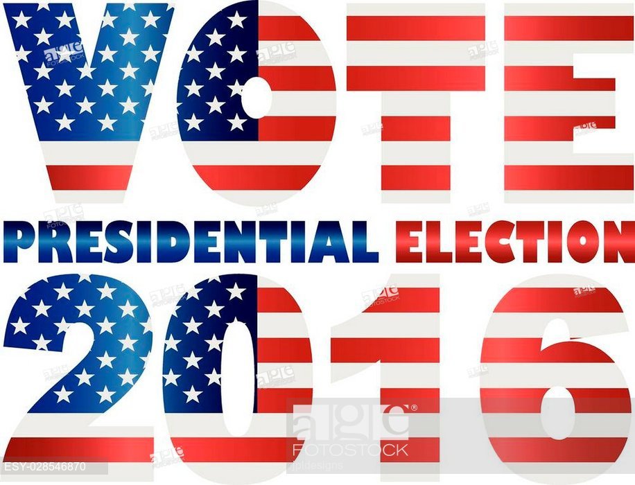 916x700 Vote Presidential Election With American Usa Flag Silhouette