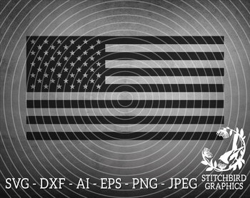 350x278 American Flag Instant Download, Vector Art, Commercial Use