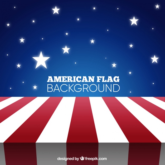 626x626 Great Background With American Flag And Shiny Stars Vector Free