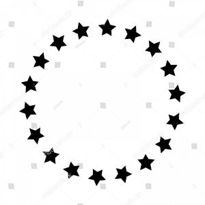 300x300 Stock Photo Round Ring Frame With Stars Stylized American Flag Is