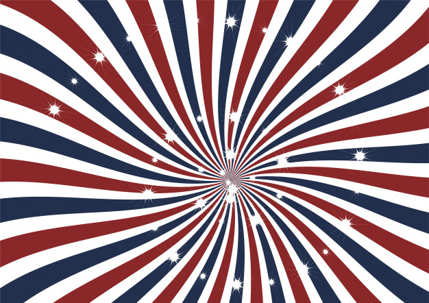 626x442 Abstract American Flag Swirl Strips With Sparkling Stars Vector