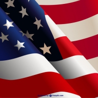 200x200 Waving American Flag Free Vector Graphic Art Free Download