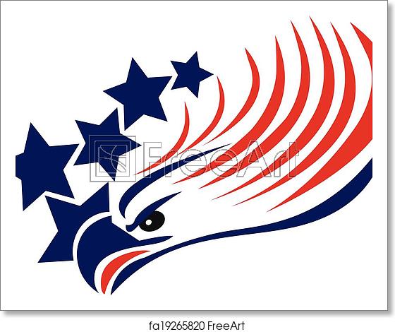 560x470 Free Art Print Of Bald Eagle American Flag Logo Bald Eagle