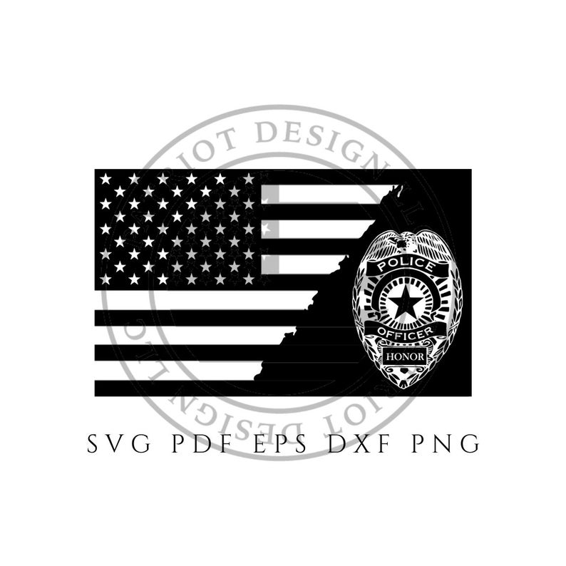 794x794 Police Badge Police American Flag Vector Art Download Etsy