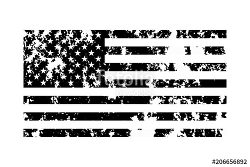 500x334 Black And White American Flag Grunge Usa Flag Vector