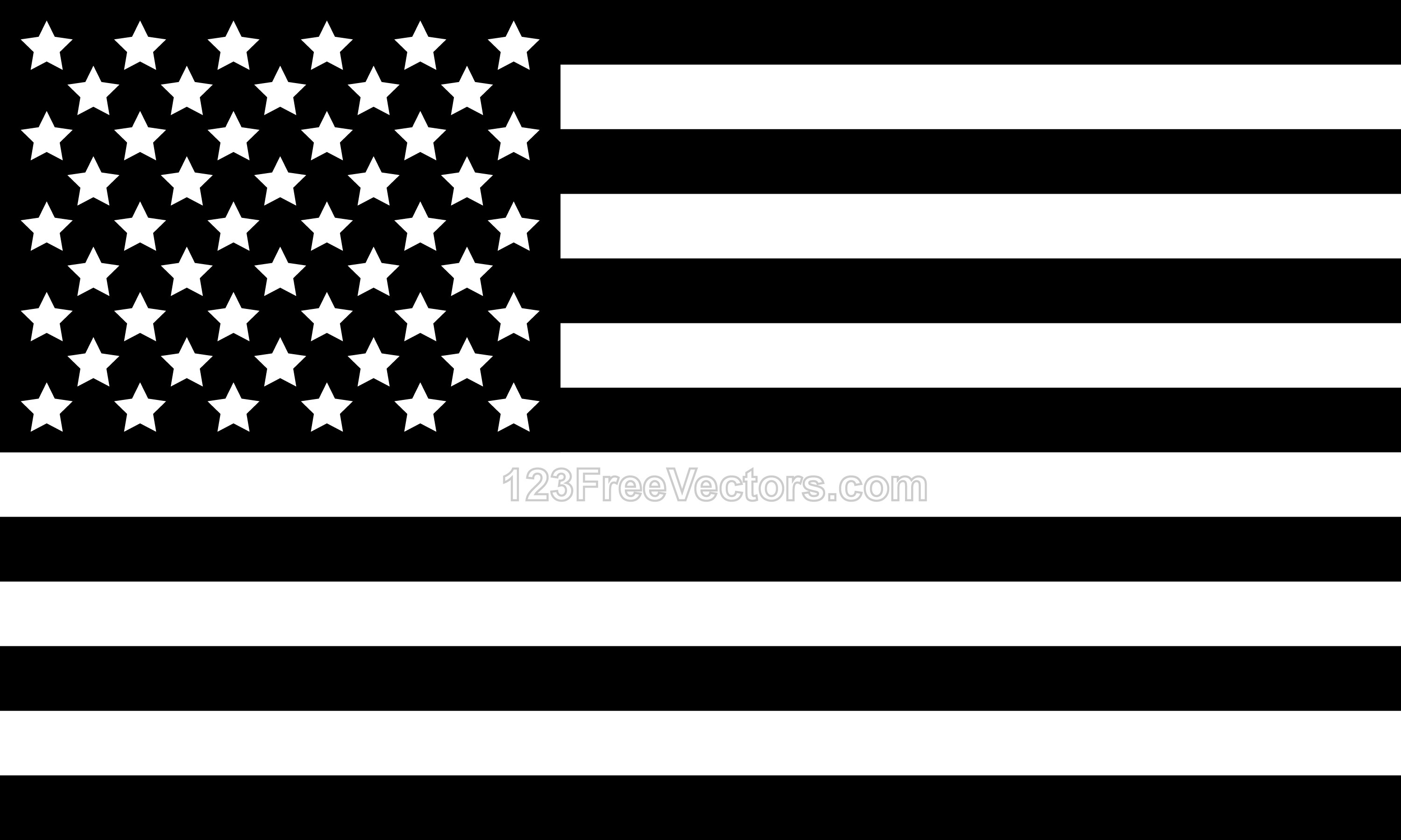 American Flag Vector Black And White At Collection Of American Flag Vector 6872