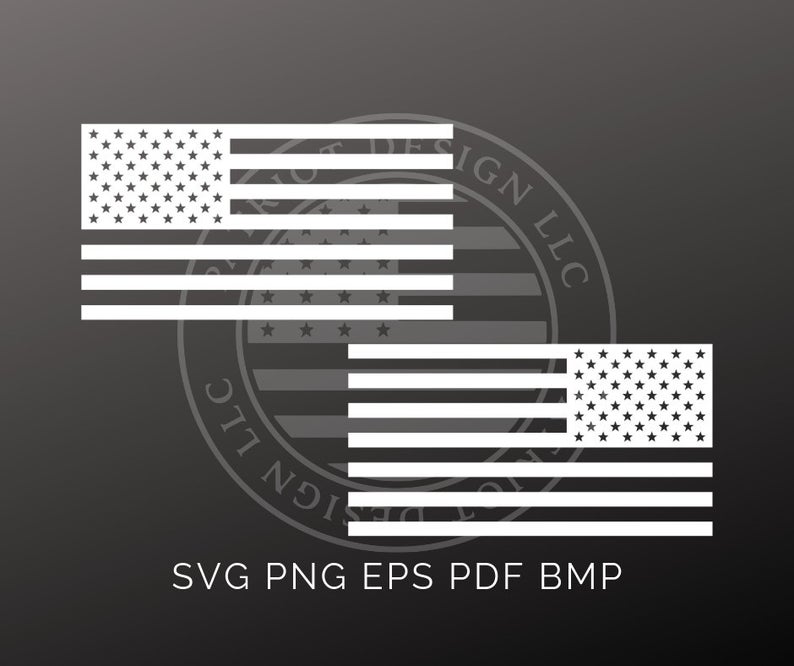 American Flag Vector Black And White at Vectorified.com | Collection of ...