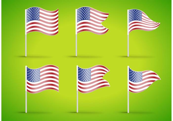 700x490 American Flag Vectors