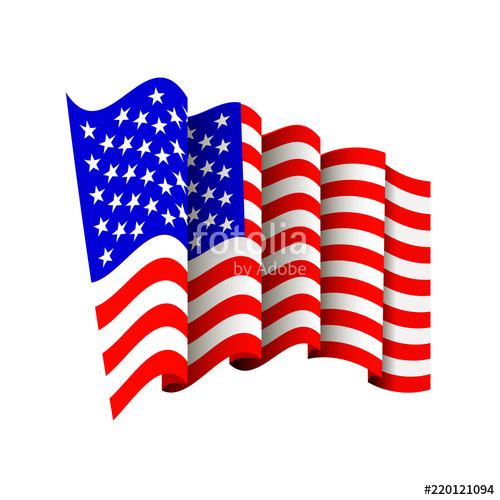 American Flag Icon Isolated Waving Icon Of United States 500x500 American Flag Icon Isolated Waving Icon Of United States