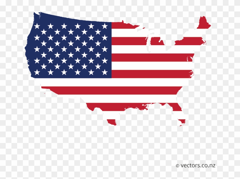 840x626 Flag Vector Map Of The Usa