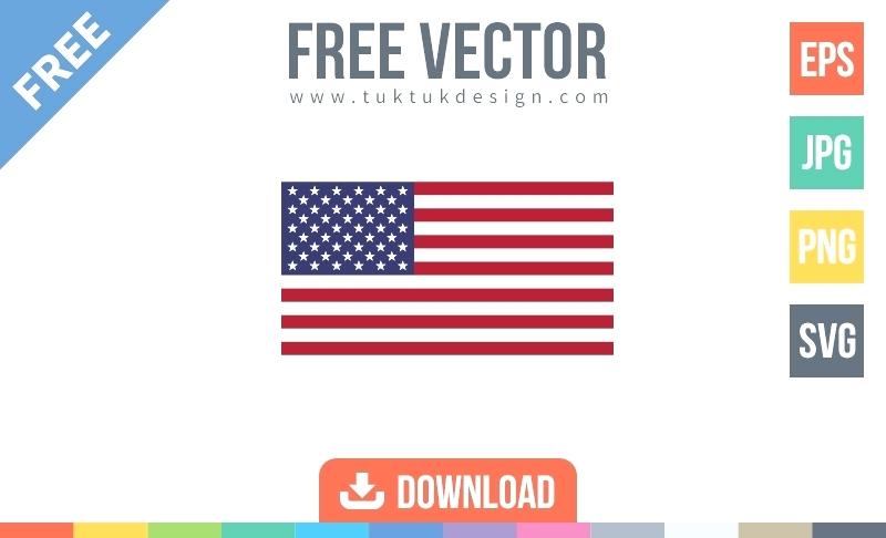 800x486 American Flag Vector