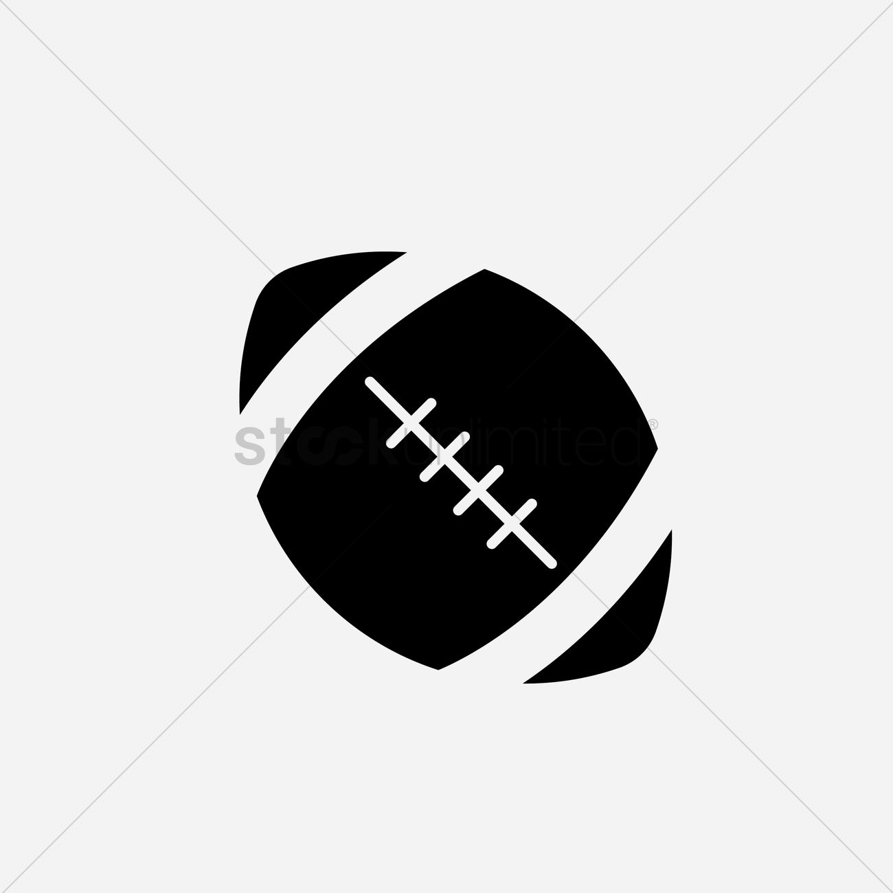 1300x1300 American Football Ball Vector Image