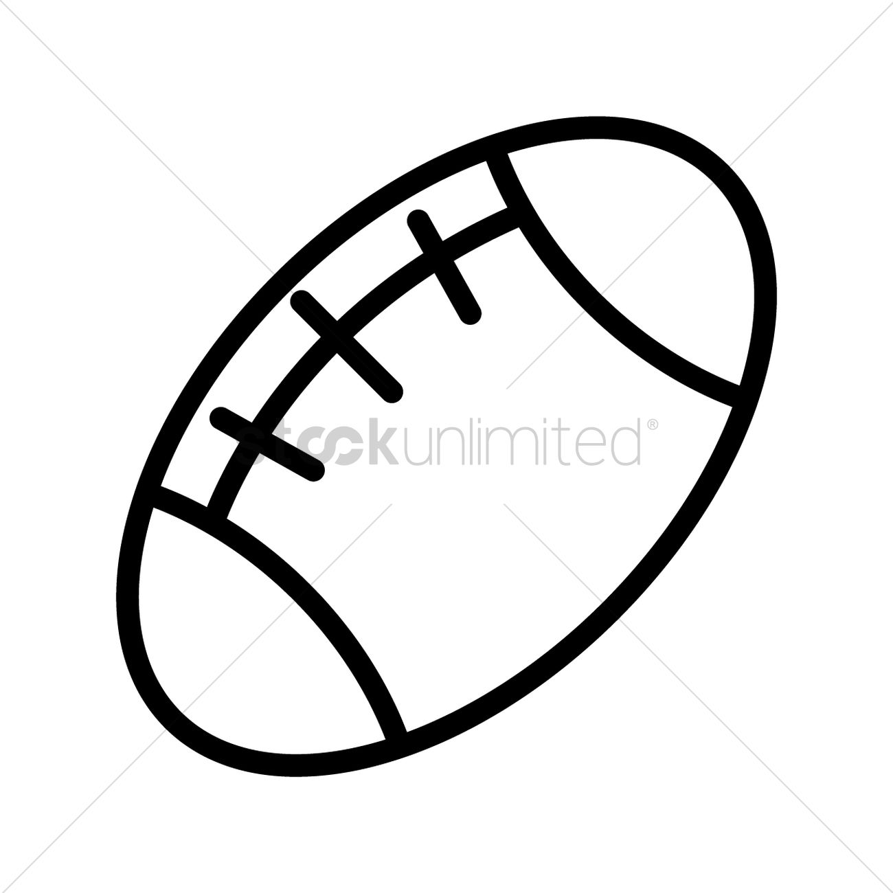 1300x1300 American Football Ball Vector Image