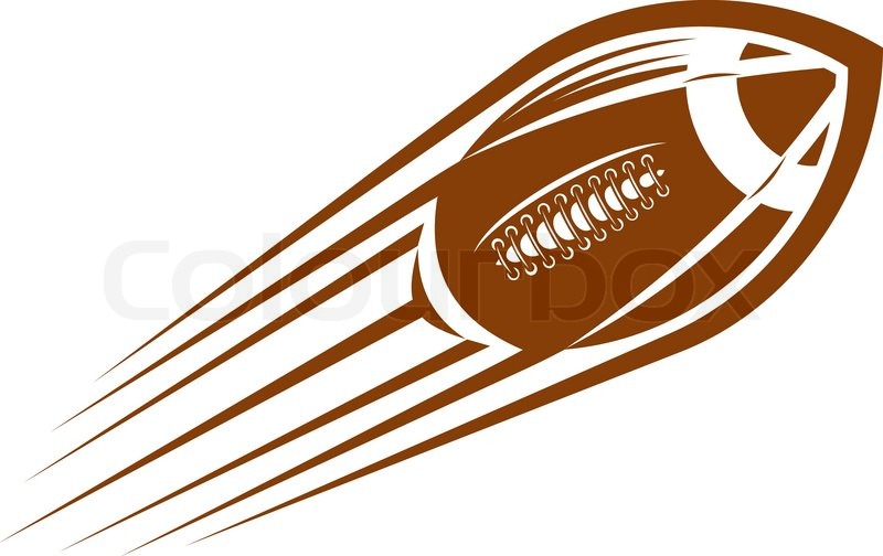 800x504 American Football Or Rugby Ball Flying Stock Vector Colourbox