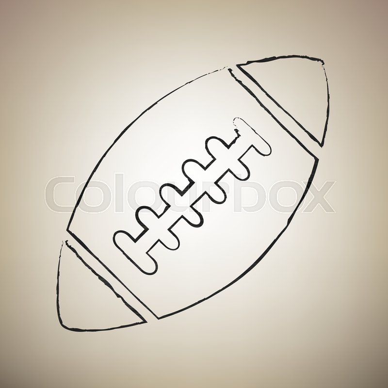 800x800 American Simple Football Ball Vector Stock Vector Colourbox