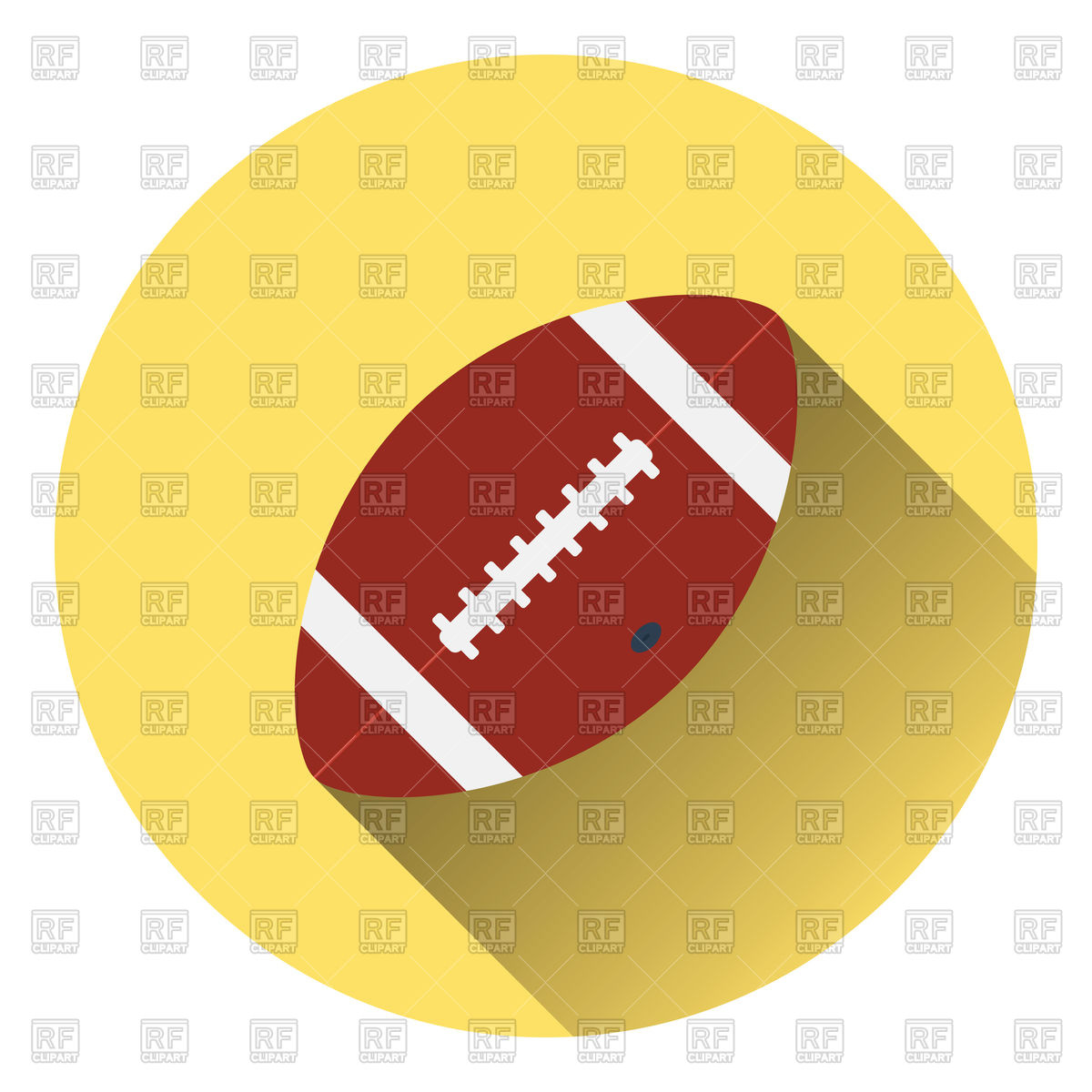 1200x1200 Flat Color Design Of American Football Ball Icon Vector Image